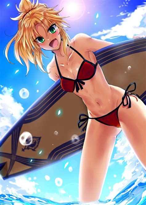 Pin By Zelan On Fateseries Mordred Swimsuit Rider Anime Bikini Anime Fate Characters