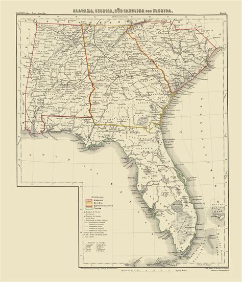 Map Of Florida Georgia South Carolina The World Map