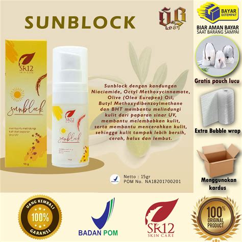 Sunblock Sun Block G Sr Melindungi Kulit Wajah Dari Sinar Uva Dan Uvb Lazada Indonesia