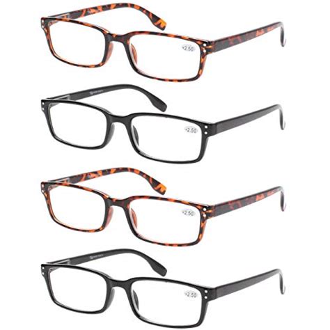 Reviews For Reading Glasses 4 Pack Spring Hinge Comfort Readers Plastic Includes Sun Readers