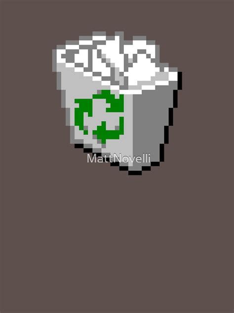 Windows 95 98 Recycle Bin Trash Can T Shirt By Mattnovelli