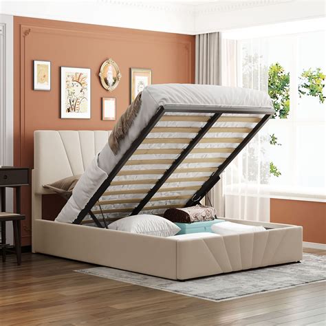 Buy Full Lift Storage Bed Full Size Platform Bed With Storage