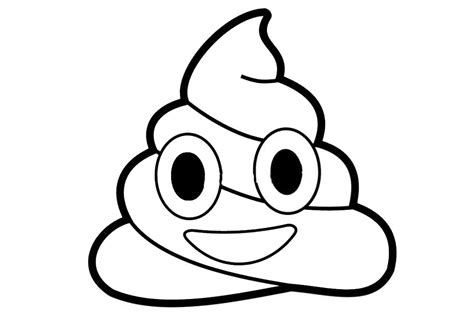 Smiling Poop Emoji Coloring Page Free Printable Coloring Pages For Kids