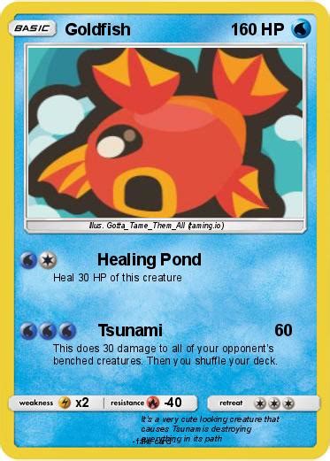 Pokémon Goldfish 72 72 Healing Pond My Pokemon Card
