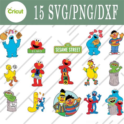 Sesame Street Svg Sesame Street Bundle Svg Png Dxf Cutti Inspire Uplift