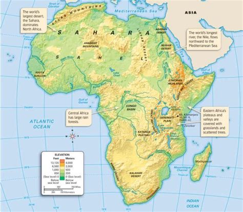 Elgritosagrado11 25 Elegant Physical Map Of Africa Continent