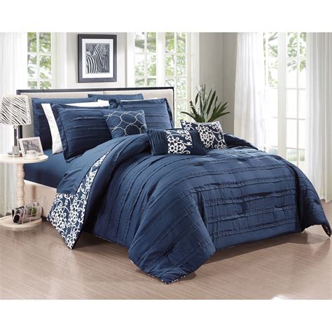 Oliver And James Francis Navy 10 Piece Comforter Set Bed Bath And Beyond