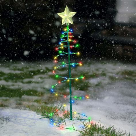 Solar Metal Led Christmas Tree Decoration Light Multi Colored