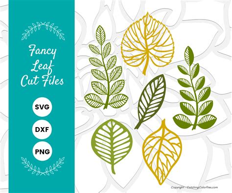 Leaf Cut Out Svg Cut Files Paper Leaf Templates Svg And Dxf Etsy Uk