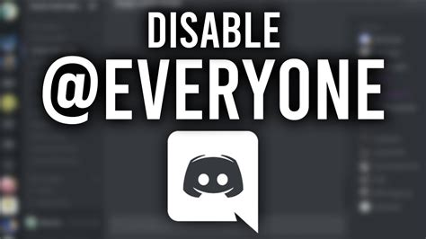 How To Disable Everyone On Discord Turn Off Everyone Command Youtube