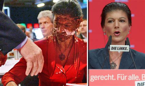 Aber warum greift sie noch mal an? German MP gets cake shoved in her face after calling for ...