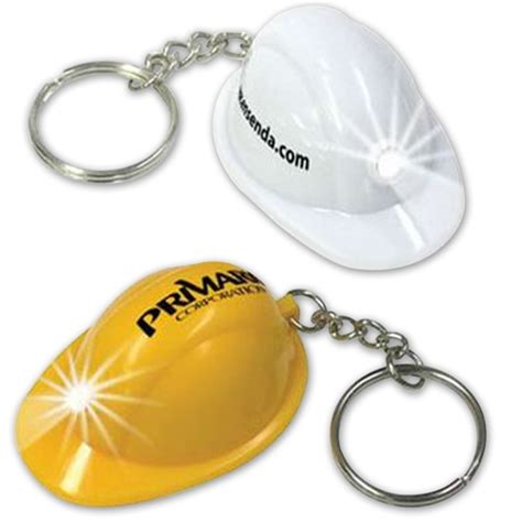Safety Helmet Keychain With Flashlight Promotional Productskeychain