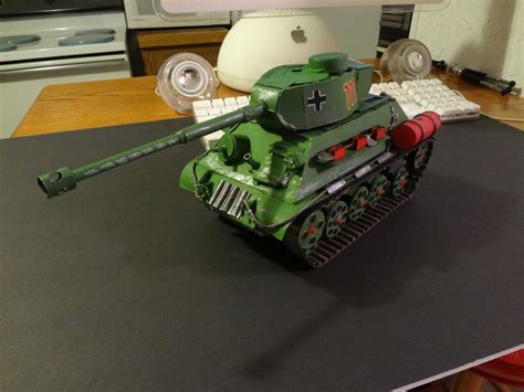 Cardboard Electric T34 88 Tank Model As Seen In World Of Tanks Game