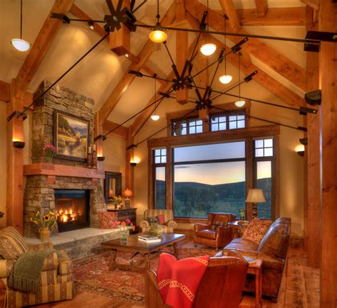 Lodge At Trout Creek Great Room Rustic Living Room Denver By
