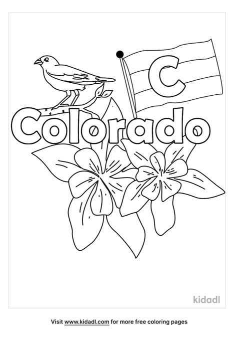 Colorado Coloring Page Free World Geography Flags Coloring Page