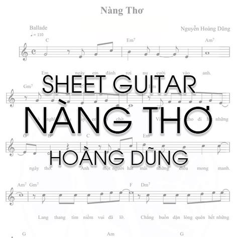 Sheet Guitar Nàng Thơ Hoàng Dũng Shop Guitar Quy Nhơn