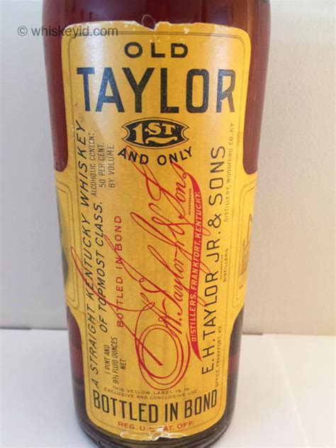 Oldtaylorbondedbourbon1915 1919frontlabel Whiskey Id Identify