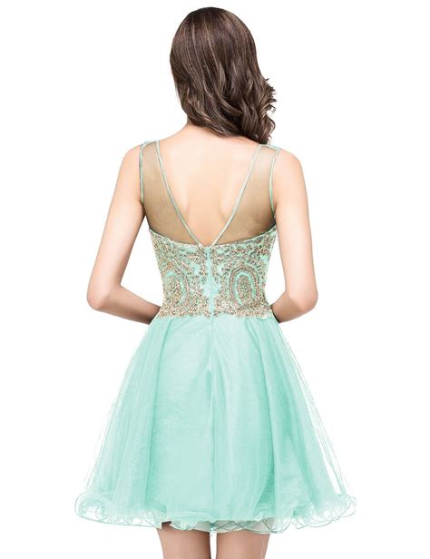 misshow 2022 women s cocktail dresses crystals applique short prom dresses