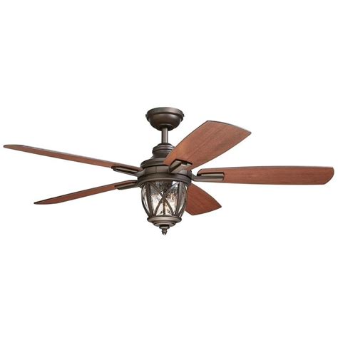 The great thing about outdoor models is that they are ideal for covered decks or patios because they provide cool airflow on hot summer days. Shop allen + roth Castine 52-in Rubbed bronze Indoor ...