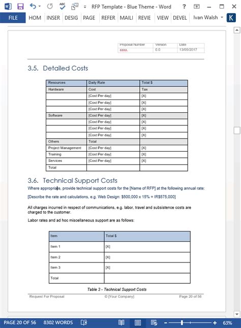 request  proposal rfp templates ms office  apple