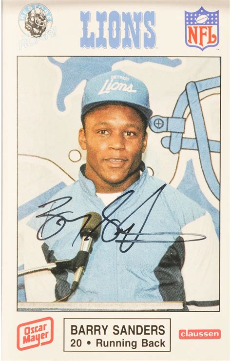 He is considered one of the greatest running backs of all time. Barry Sanders Football Slabbed Autographed Rookie Cards