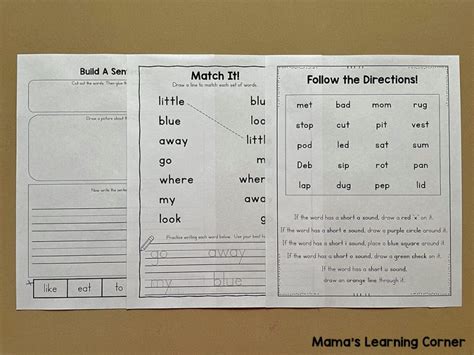 Kindergarten Reading And Phonics Worksheet Packet Mamas Learning Corner