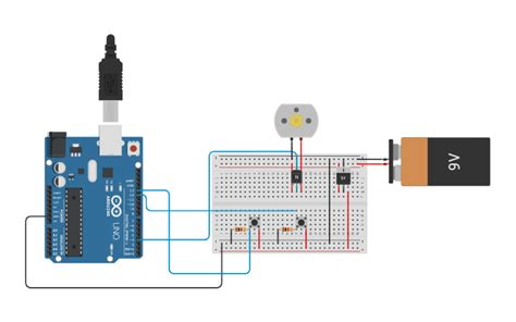 Circuit Design Controlling The Speed Of A Dc Motor Tinkercad