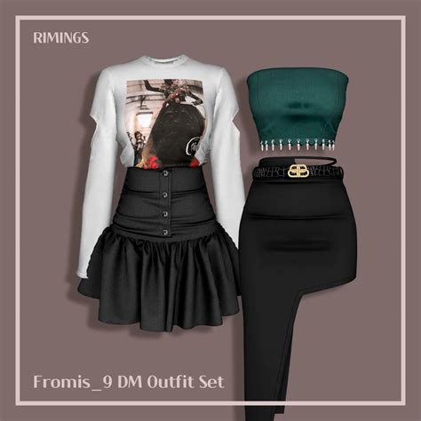 The Sims 4 Outfit Set At Rimings Best Sims Mods