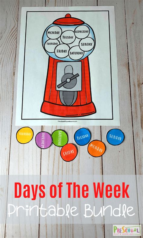 Days Of The Week Chart Ideas For Preschool Preschool Calendar