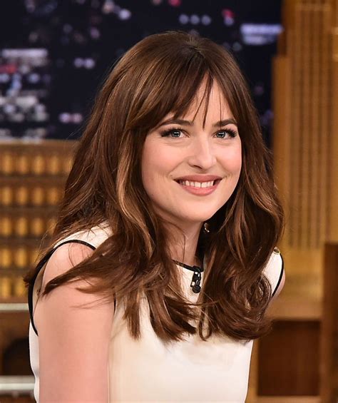 Hairstyle Dakota Johnson Bangs How Famous People Look With Bangs And