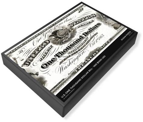 Us One Thousand Dollar Bill 1863 1000 Usd Treasury Note Puzzle By