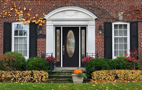 Front Door Colors For Red Brick House With Black Shutters Paris Norfleet