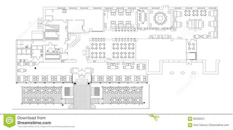 Discover 200+ floor plan designs on dribbble. Standard Cafe Furniture Symbols On Floor Plans Stock ...