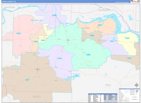 Digital Maps Of Logan County Arkansas
