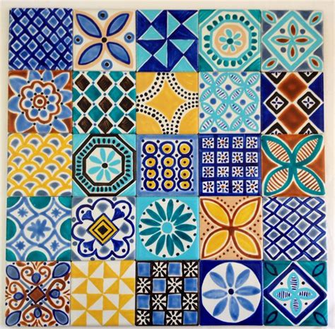 Moroccan Inspired Hand Painted Ceramic Tiles For Splashback Yer