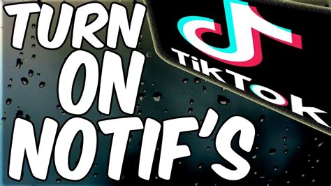 How To Turn Tiktok Notifications On And Off Youtube