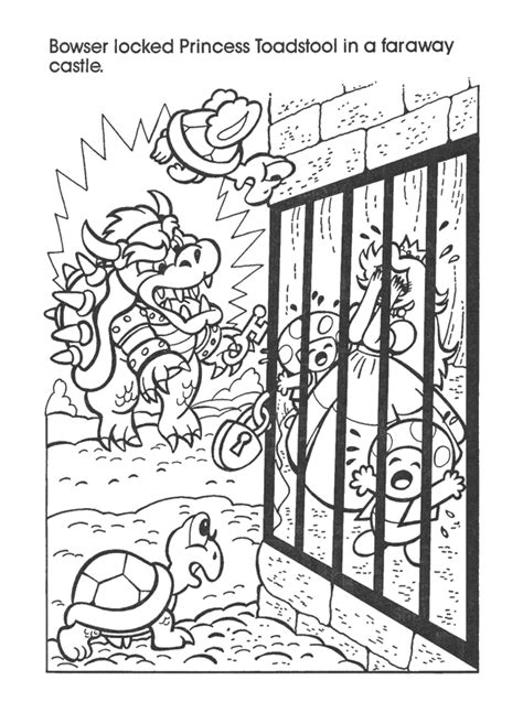 Mario And Bowser Castle Coloring Pages Coloring Pages