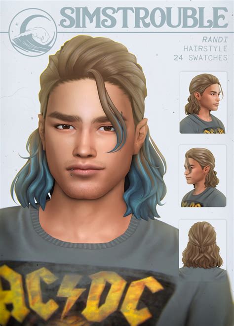 Randi By Simstrouble Simstrouble On Patreon Sims 4 Hair Male Sims