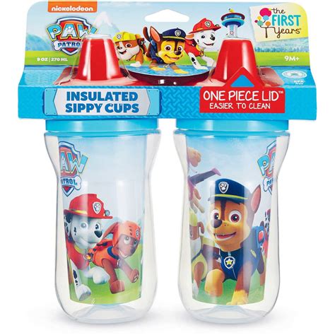 Paw Patrol Insulated Sippy Cups 270ml 2 Pack Big W