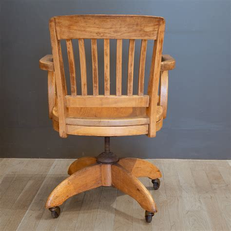 Antique Swivel Oak Desk Chair C 1930 S16 Home