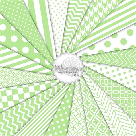 Light Green Digital Paper And Printable Scrapbook Patterns Etsy Uk