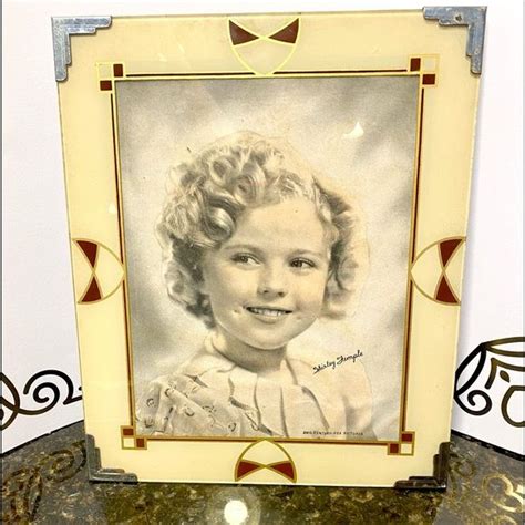 Vintage Art Deco Frame With Copy Of A Picture Of Shirley Temple20th