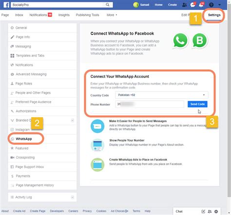 How To Linkadd Whatsapp To A Facebook Page Sociallypro