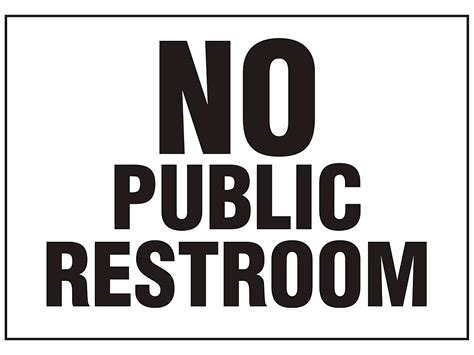 no public restroom sign vinyl adhesive backed s 24754v uline