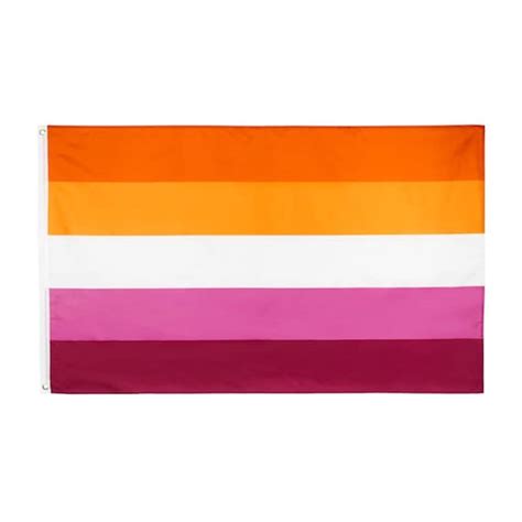 Sunset Lesbian Flag Lesbian Pride Flag For Wall Lesbian Etsy