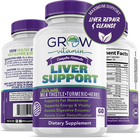 Grow Vitamin Liver Cleanse Detox And Repair Formula Herbal Liver