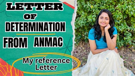 Letter Of Determination From Anmachow To Write A Reference Letter For