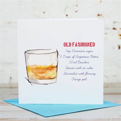 We did not find results for: old fashioned cocktail recipe card by yellowstone art boutique | notonthehighstreet.com