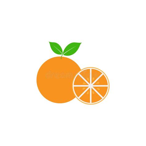 Orange Fruit Clip Art Graphic Design Template Vector Isolated Stock