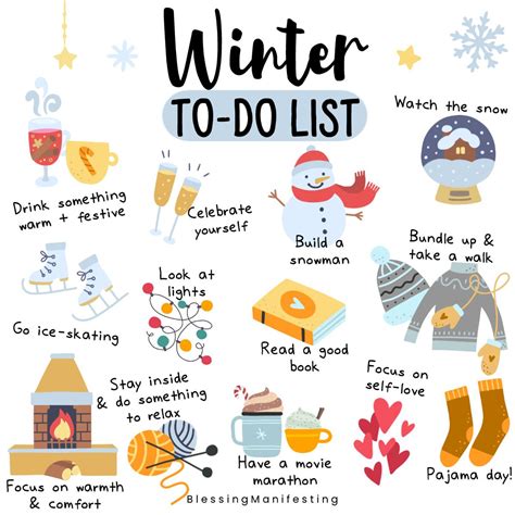 Winter To Do List And Free December Self Love Workbook Pages Winter Fun